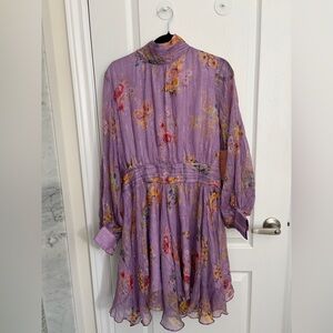 NWT Anthropologie Floral High-Neck Dress